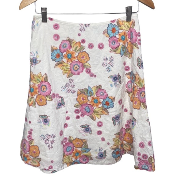 90s Floral Eyelet Skirt - Picture 2 of 7